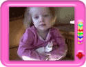 Cute girl reciting poem 'Hush-a-baby'