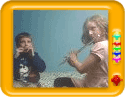Children playing tune of 'Hot cross buns'